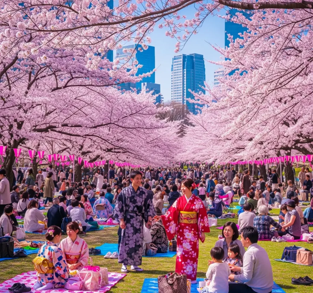 hanami festival cerezos
