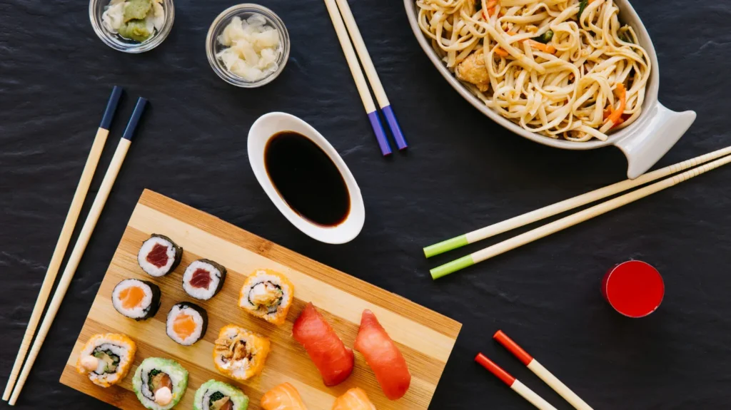 etiqueta palillos japoneses